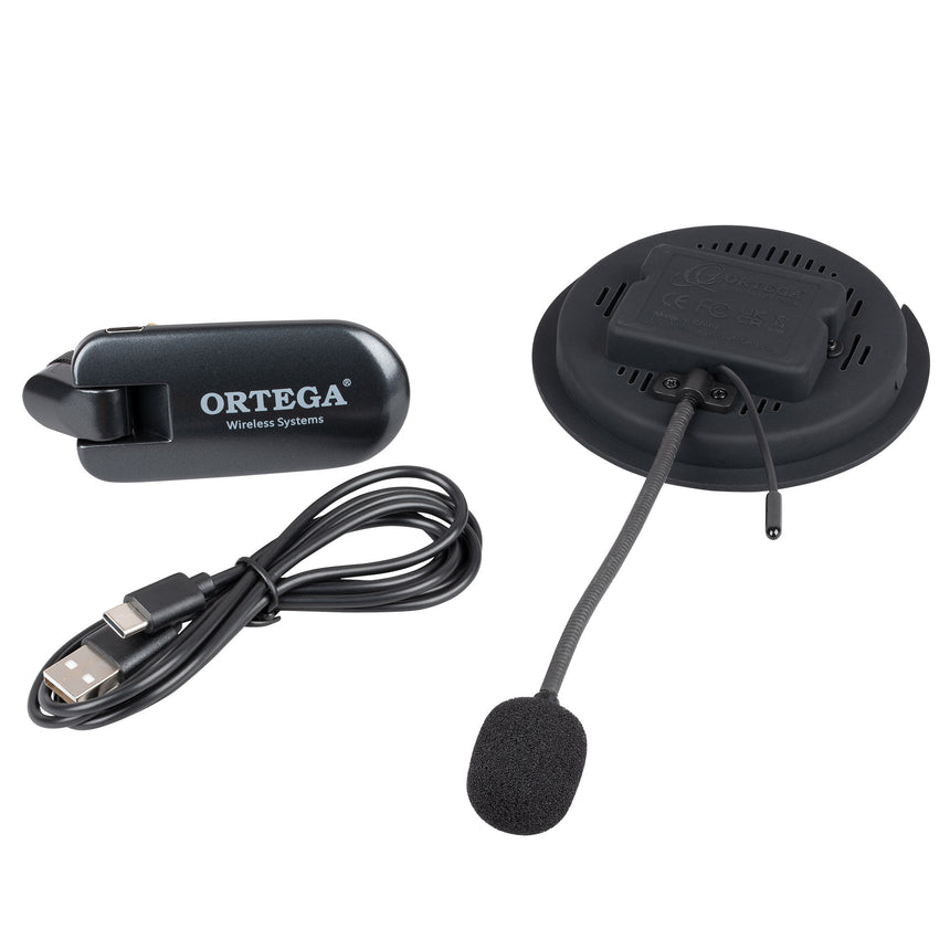 ORTEGA Kabelloses Schallloch-Tonabnehmersystem für klassische Gitarren - 86 mm Durchmesser - Musik-Ebert Gmbh
