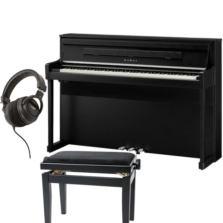 Kawai CA-901 Schwarz Matt Bundle mit Bank und Kopfhörer - Musik-Ebert Gmbh