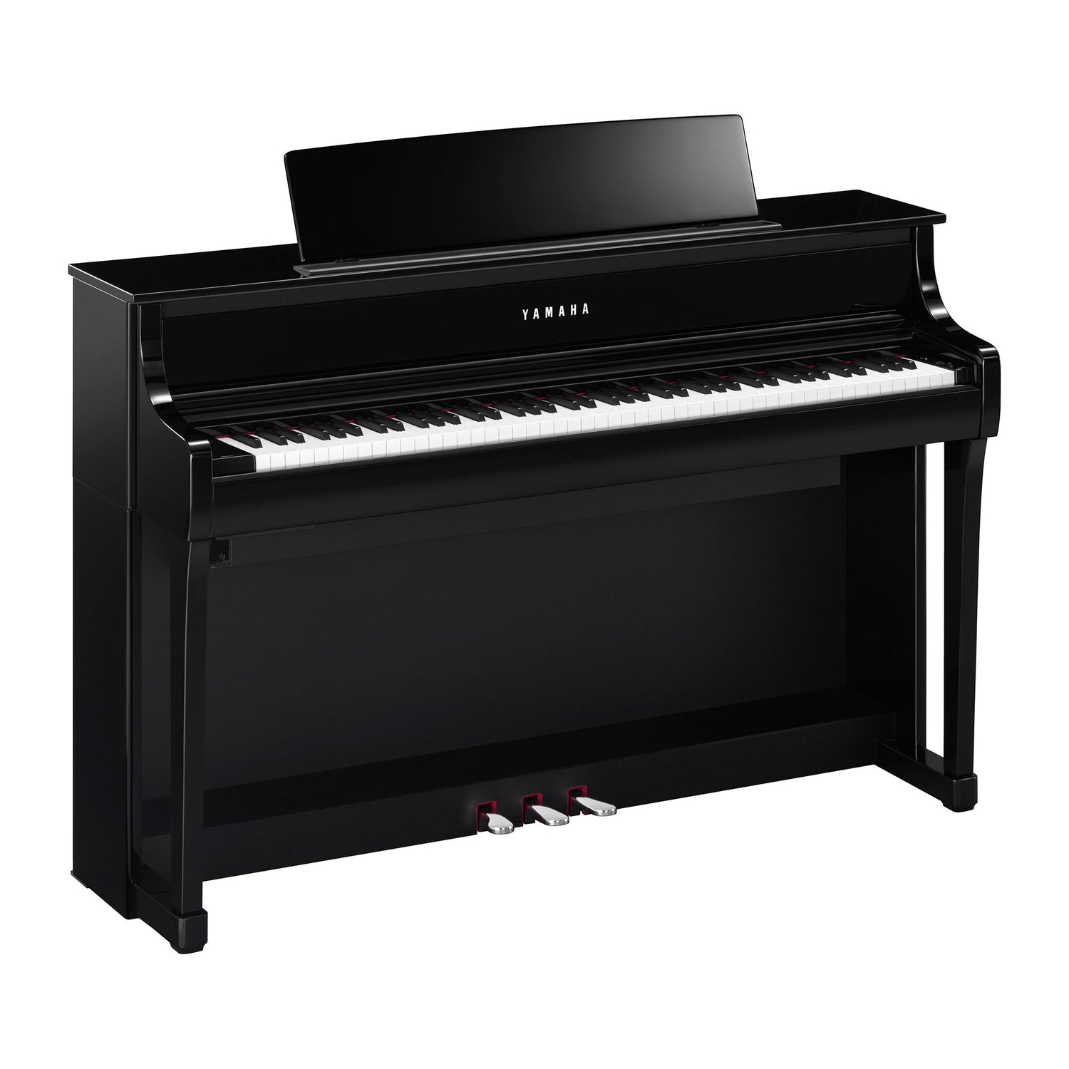Yamaha CLP 875 Schwarz Poliert Bundle mit Bank und Kopfhörer - Musik-Ebert Gmbh