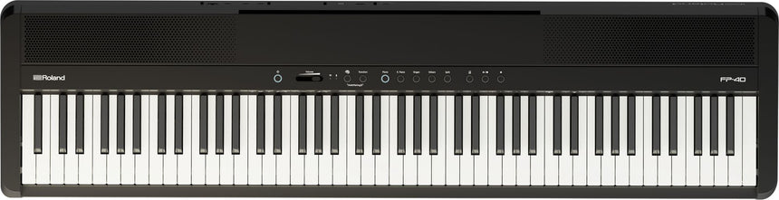 Roland FP-40 BK – Aufsicht auf die 88 Tasten