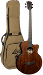 LÂG - GLA SAUVAGE-BCE Acoustic-Electric Bass Jumbo Cutaway w/ Gig Bag - Musik-Ebert Gmbh