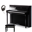 Kawai NV5S Hybrid Schwarz Poliert Bundle mit Bank und Kopfhörer - Musik-Ebert Gmbh