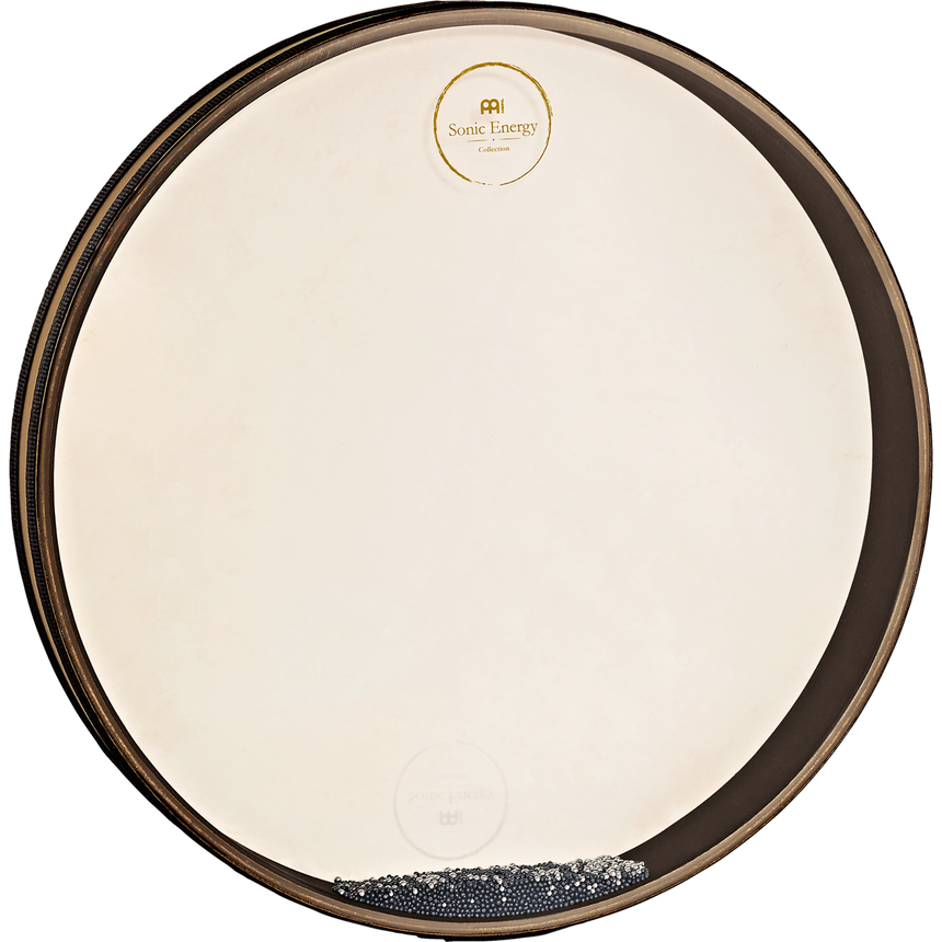 Wave Drum Meinl WD18WB, 18 pouces, Walnut Brown – vue de face avec billes métalliques