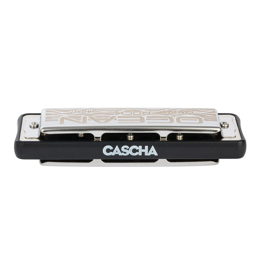 Cascha Ocean Rock Blues Mundharmonika Black – diatonisch nach Richter, 10 Loch mit Phosphor-Bronze-Stimmzungen