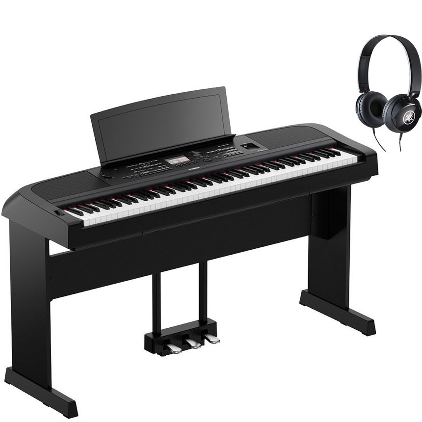 Yamaha DGX-670 Schwarz Bundle mit Ständer, Pedalen und Kopfhörer - Musik-Ebert Gmbh