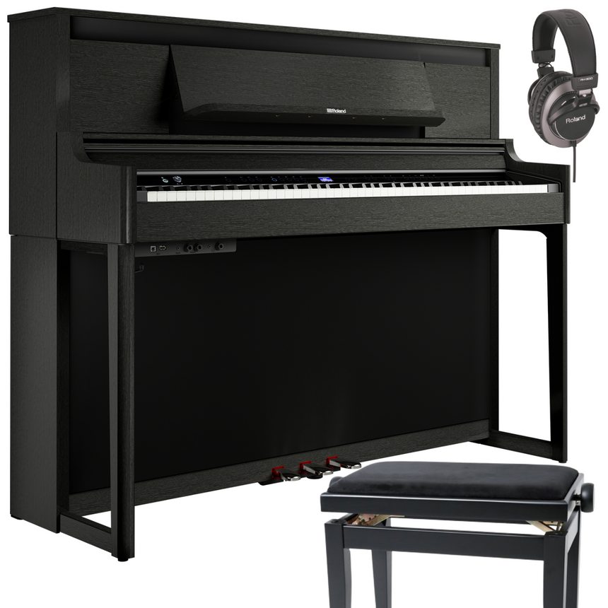 Roland LX-6 Schwarz Matt Bundle mit Bank und Kopfhörer - Musik-Ebert Gmbh