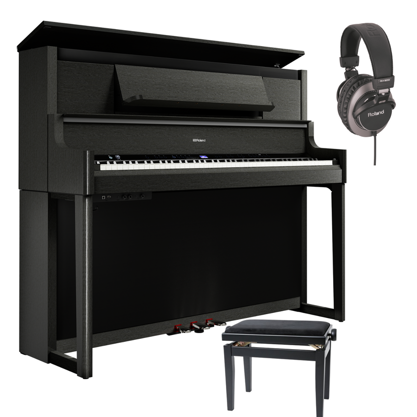 Roland LX-9 Schwarz Matt Bundle mit Bank und Kopfhörer - Musik-Ebert Gmbh