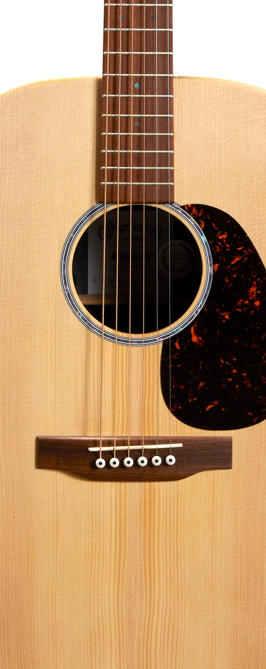 Martin D-X2E Brazilian Rosewood Westerngitarre – Detail des Korpus