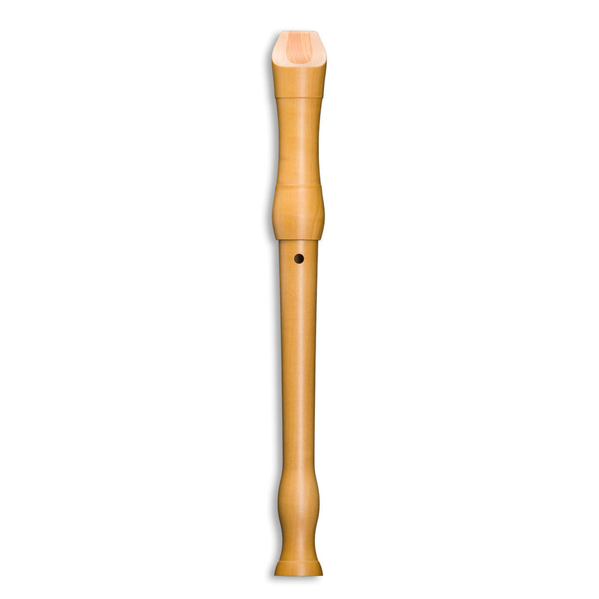 Mollenhauer Student 1003 soprano recorder in light natural pearwood, German fingering – side view