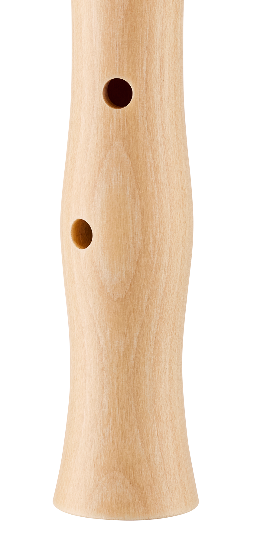 Flûte à bec soprano Moeck Flauto 1 Plus 1020 rouge, doigté allemand – détail du corps avec trous simples