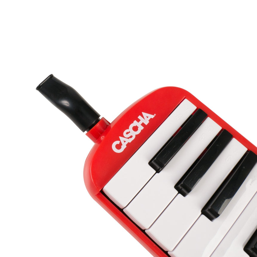 Mélodica Cascha HH 2059 rouge – détail du clavier avec embout