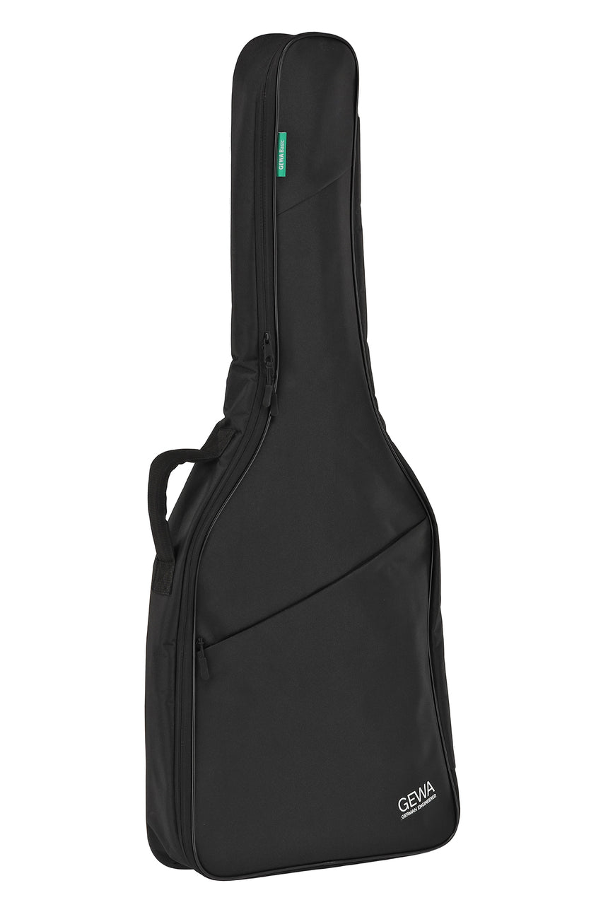 GEWA Basic 5 Konzertgitarrentasche, Größe 3/4–7/8, schwarz – schräg von vorn.