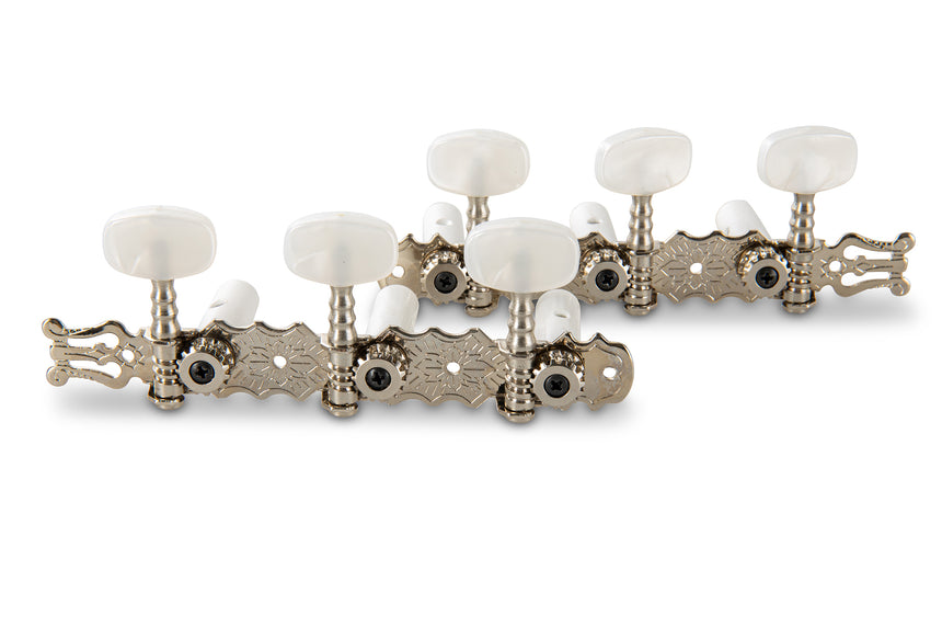 GEWA Pro Arte 545.211 chrome classical guitar tuners with lyre – front view