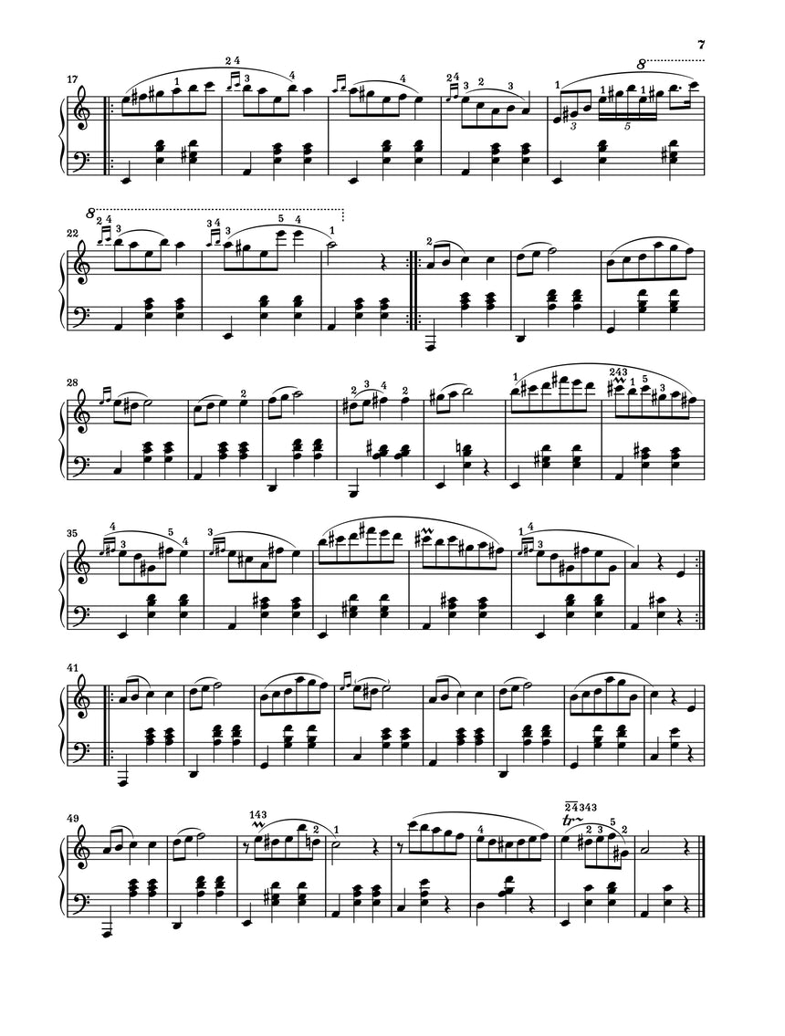 Chopin Am Klavier HN 1810 – page de partition de la Valse en la mineur