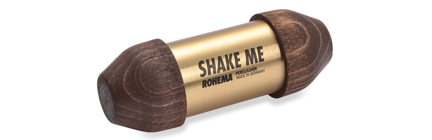 Rohema Shake Me 61627 Low shaker with dark wooden ends and brass body