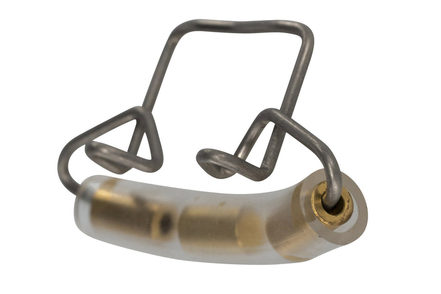 Sourdine de violon GEWA Roth-Sihon 409.500, détail oblique de l’armature et de l’extrémité du tube