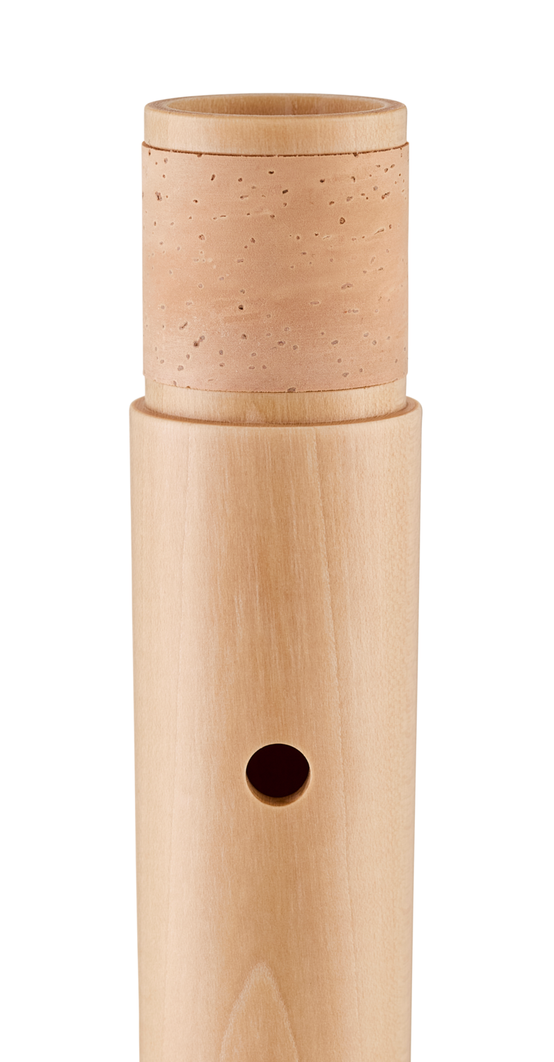 Moeck 2400 Flauto Rondo Tenor, érable naturel – détail du raccord en liège