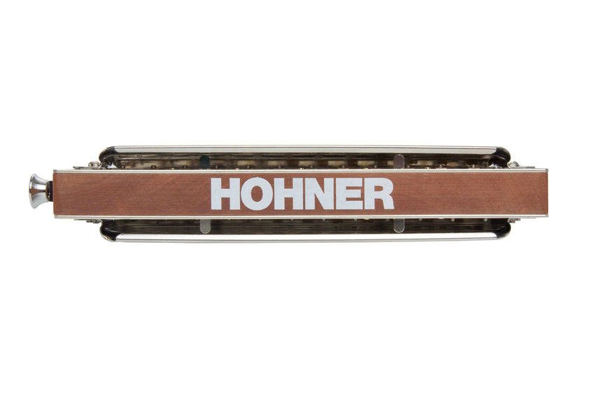 Hohner Toots Mellow Tone in C, pearwood and stainless steel – rear view showing the comb