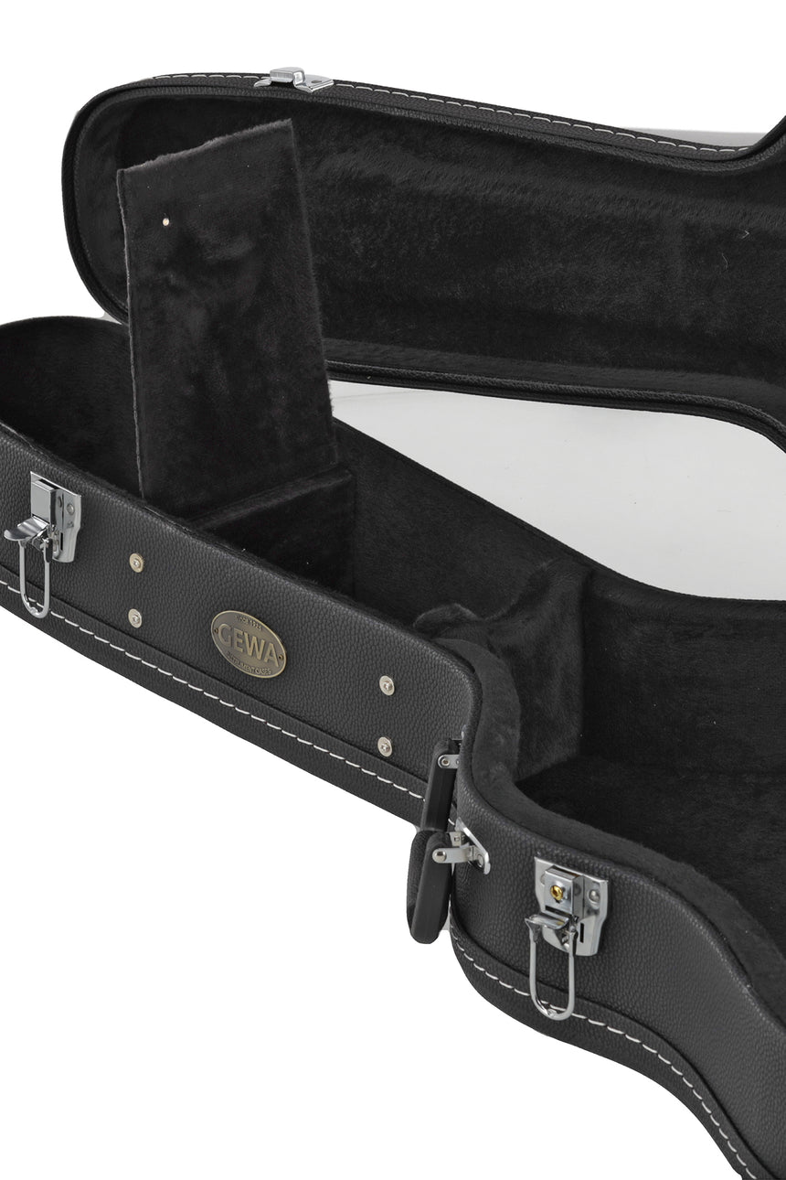 GEWA Flat Top Economy APX guitar case 523.112, black – open case, support and interior
