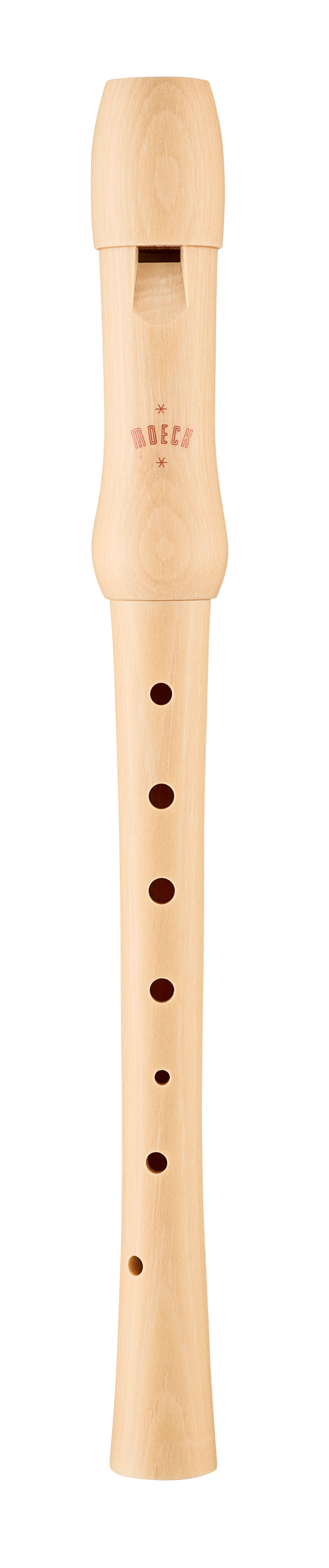 Flûte à bec soprano scolaire Moeck 1250 en érable naturel – vue complète de face
