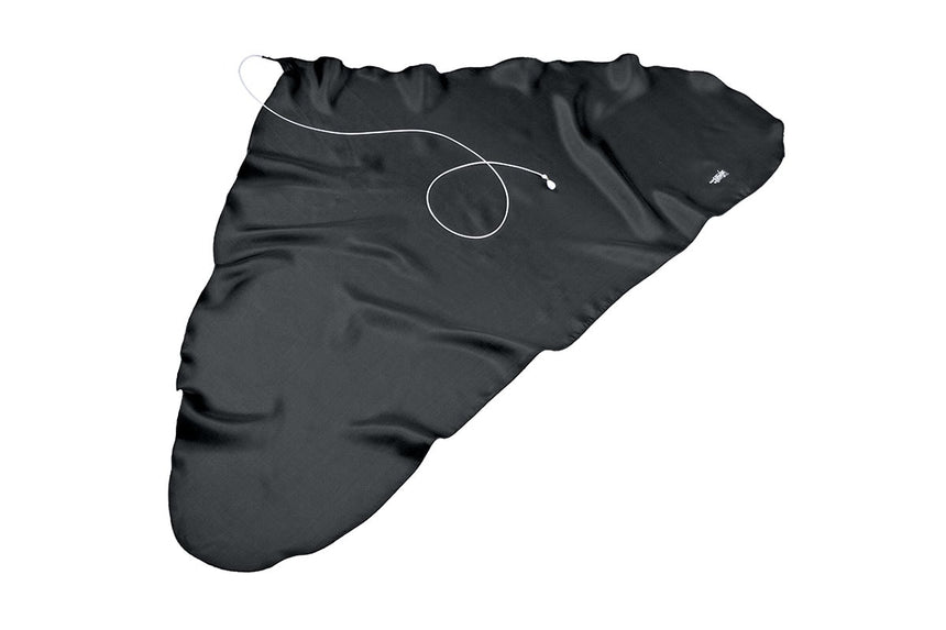 Écouvillon Hodge en soie pour saxophone alto, noir – déplié avec cordon