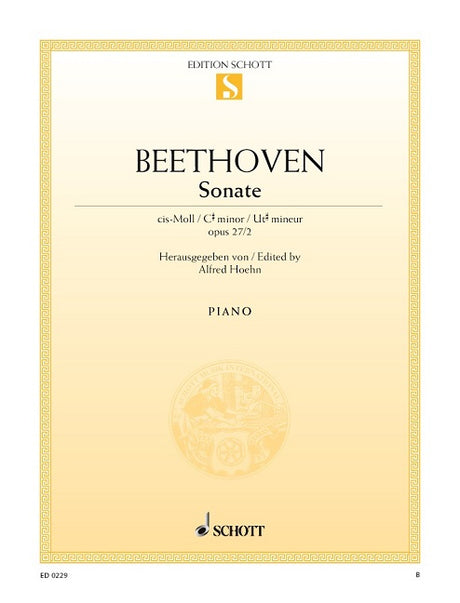 Sonate cis-Moll op.27,2 (Mondscheinsonate) - Beethoven, Ludwig van - Musik-Ebert Gmbh