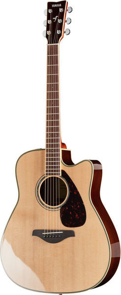Yamaha FGX830C Electro-Acoustic Guitar Natural – Dreadnought Cutaway, Solid Spruce Top