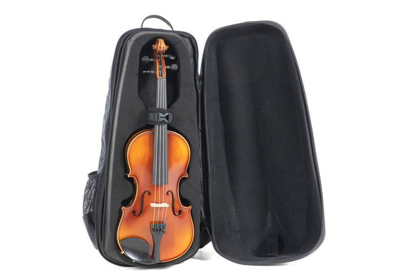 GEWA Violinkoffer, Rucksack, Space Bag, inkl. Bogenetui Titanium 4/4 - 3/4 33 x 67 (mit Bogenetui 79 ) x 19 cm - Musik-Ebert Gmbh