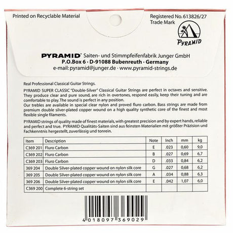 PYRAMID Super Classic Carbon "Double Silver" - Musik-Ebert Gmbh