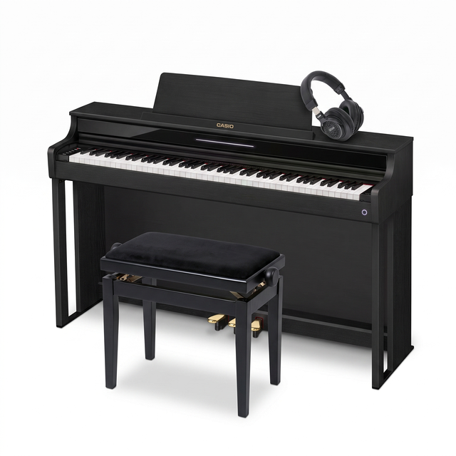 Casio AP-550 Schwarz Bundle mit Bank und Kopfhörer – bundle-hero