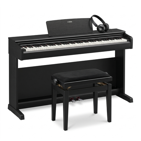 Yamaha YDP-146 Arius Schwarz Matt Bundle mit Bank und Kopfhörer – bundle-hero