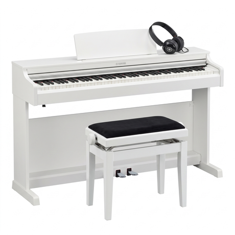 Yamaha YDP-166 Arius Weiß Matt Bundle mit Bank und Kopfhörer – bundle-hero