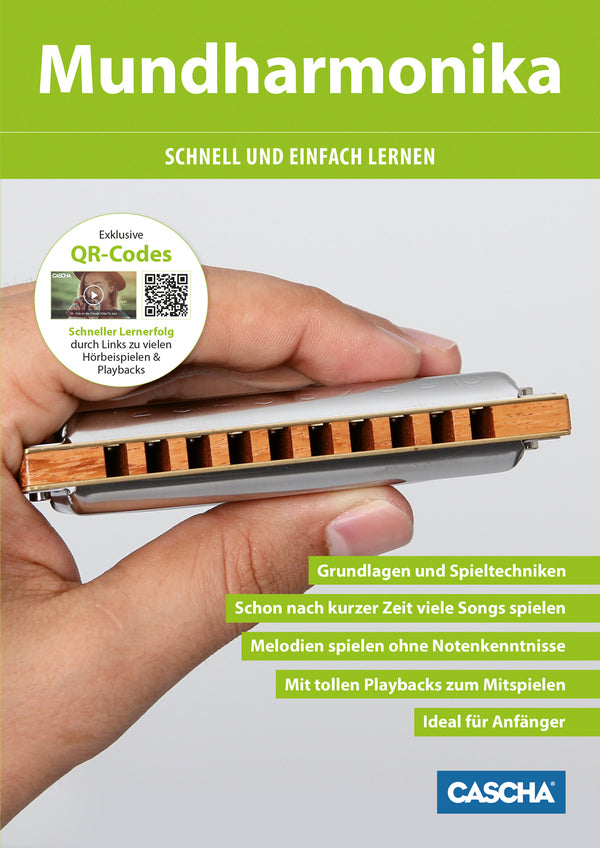 Mundharmonika schnell und einfach lernen (+QR-Codes) für diatonische Mundharmonika in C (Blues Harp)