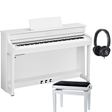 Yamaha CLP 835 Weiß Matt Bundle mit Bank und Kopfhörer - Musik-Ebert Gmbh