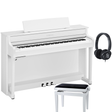 Yamaha CLP 845 Weiß Matt Bundle mit Bank und Kopfhörer - Musik-Ebert Gmbh