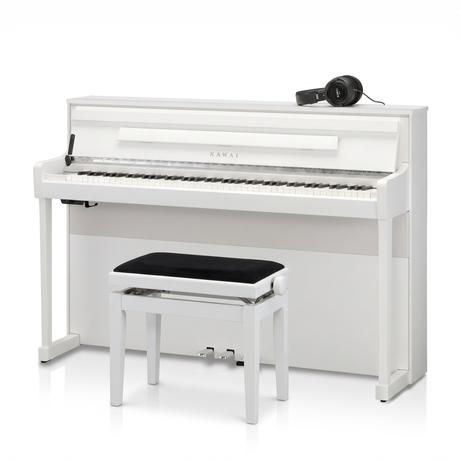 Kawai CA-901 Weiß Matt Bundle mit Bank und Kopfhörer – bundle-hero