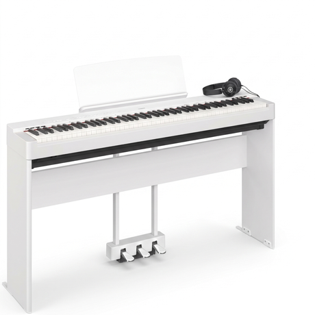 Yamaha P-225 Weiß Bundle mit Ständer, Pedalen und Kopfhörer – bundle-hero