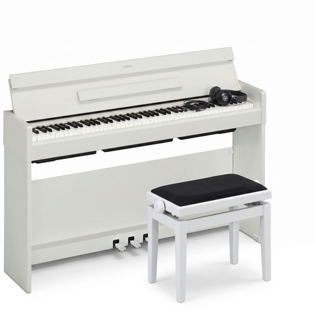 Yamaha S35 Arius Weiß Matt Bundle mit Bank und Kopfhörer – bundle-hero