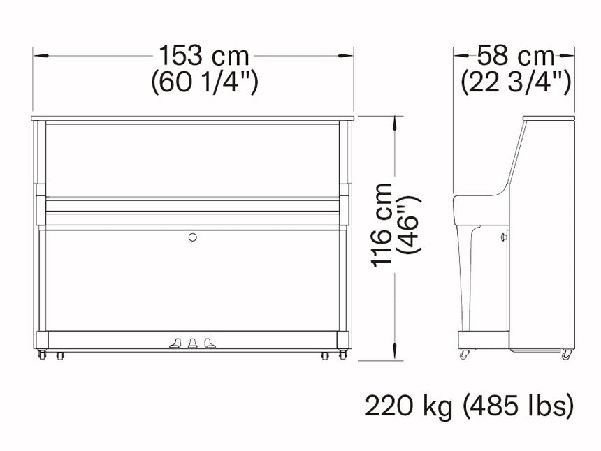 Yamaha B20 Klavier schwarz poliert - Musik-Ebert Gmbh