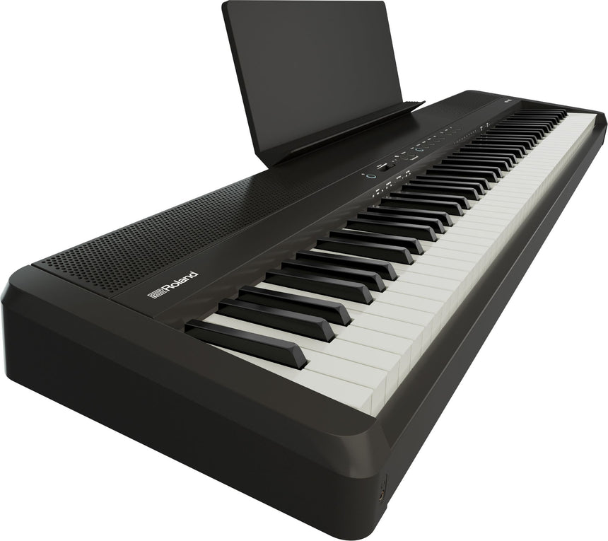 Roland FP-40 BK Stagepiano – Schrägansicht mit Notenpult
