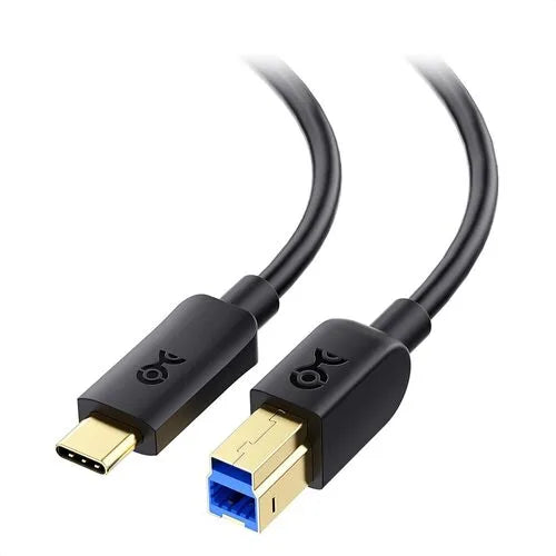 USB C auf USB B 3.0 Kabel, USB-C zu USB Typ-B Adapterkabel, 1m, 5 Gbps High-Speed Datenübertragung, reversibler Stecker