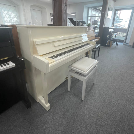 BECHSTEIN - Zimmermann upright piano Z.2 white polished, used, year 2006, very good condition + piano bench (used)