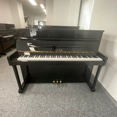 SAUTER Carus 114 piano, black polish, pre-owned, built in 2010, top condition, Renner mechanism (used) 