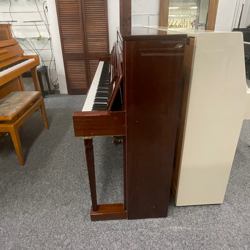 W.Schimmel Klavier 112 T Mahagony poliert Occasion Bestzustand Bj. 1983 mit Renner Mechanik (gebraucht) + Klavierbank