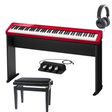 Casio PX-S1100 Rot Deluxe Bundle mit Ständer, Pedalen, Bank und Kopfhörer - Musik-Ebert Gmbh