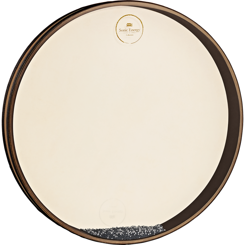 Wave Drum Meinl WD20WB, 20 pouces, Walnut Brown – vue de face avec billes métalliques