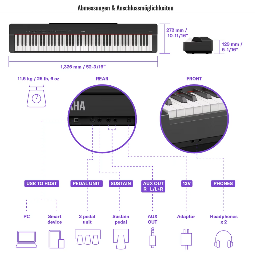 Yamaha Stagepiano P-225 - Musik-Ebert Gmbh