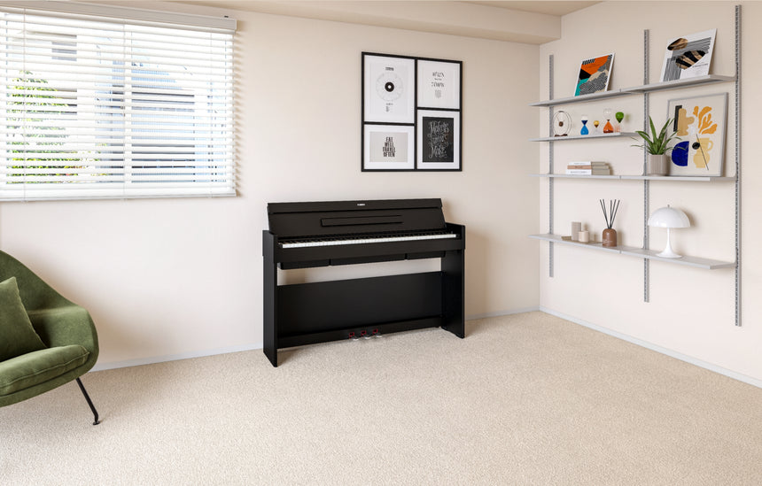 Yamaha YDP-S36 Schwarz – im Wohnraum