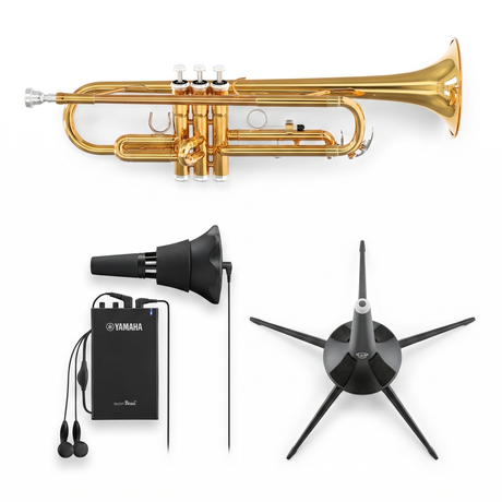 Yamaha YTR-2330 Goldlack Trompeten-Bundle – Set-Bild