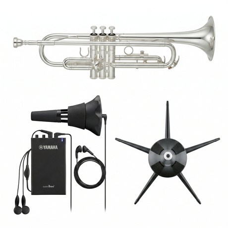 Yamaha YTR-2330 Versilbert Trompeten-Bundle – Set-Bild